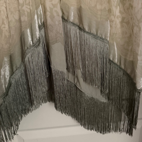 Kimono, Open Front, Burnout, Light Tan, Fringe Bottom, One Size NWOT - Picture 4 of 4